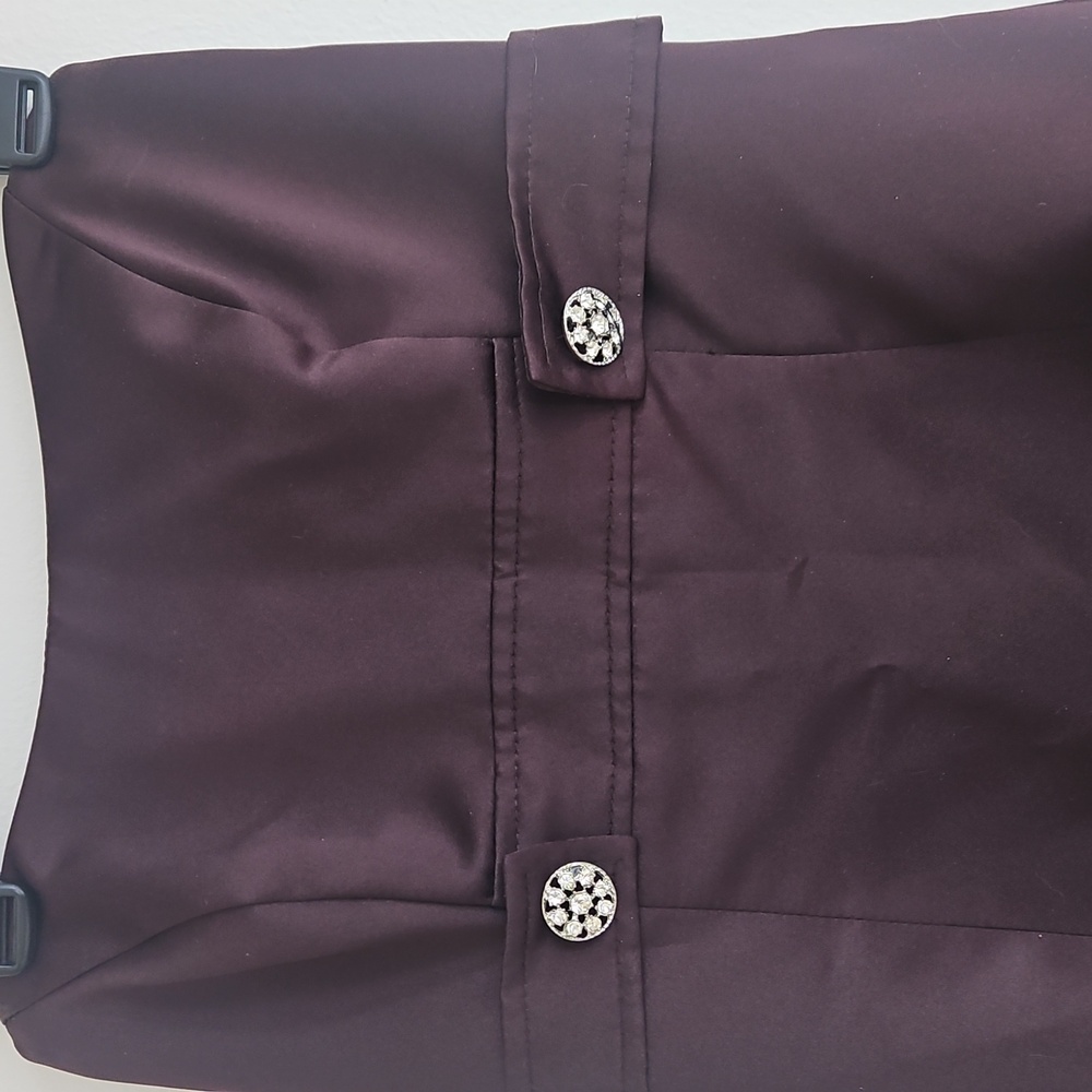 Sophisticated Strapless Satin Tea Length dress.  Perfect for Teens.